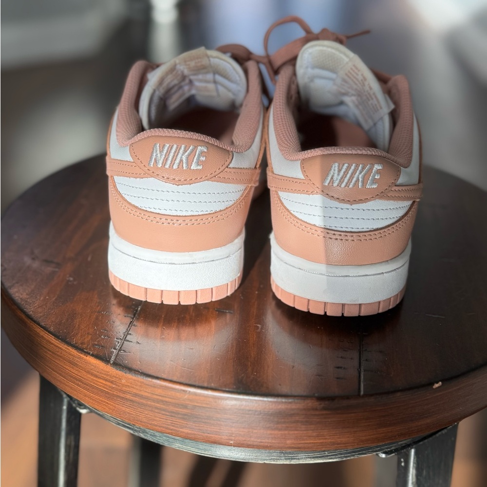 Nike Dunks Women's Pink and White Sneakers - Picture 5 of 6